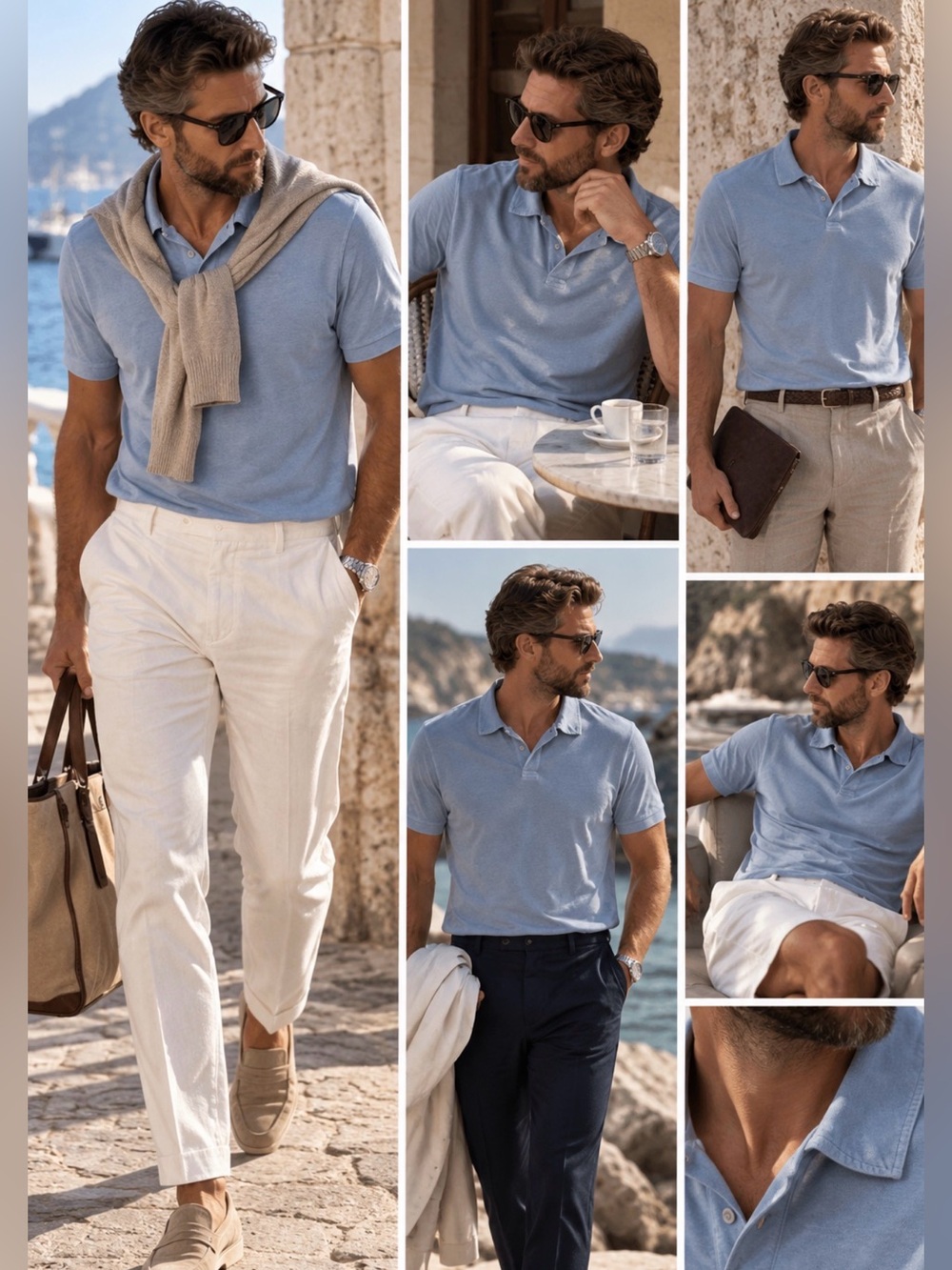 🔥JAMES PERSE Mens Sz XL POLO Supima cotton Blue $279 PriceFirm!